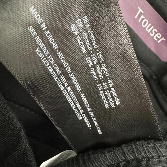 Gloria Vanderbilt Women’s Size 8 Black Pull On High Rise Ponte Trouser Pants New - Picture 6 of 12